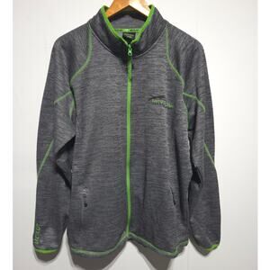 Arctic Cat Riders Club Men's Gray & Green Full Zip Fleece Jacket Size XL